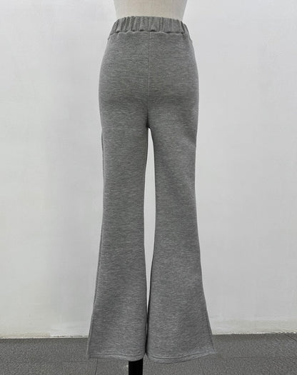バルーンスリーブ スウェット スリム フレア パンツ SET 起毛
