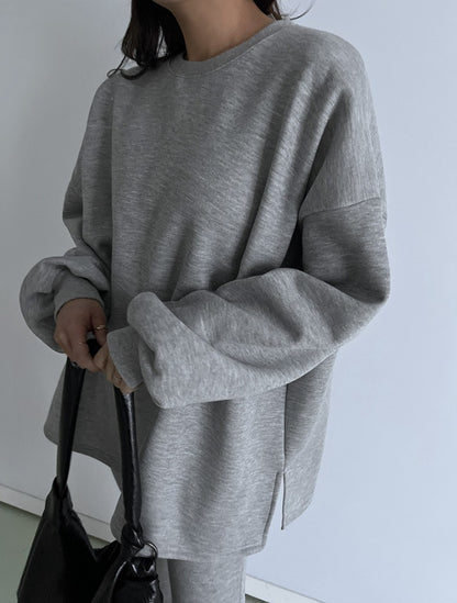 バルーンスリーブ スウェット スリム フレア パンツ SET 起毛