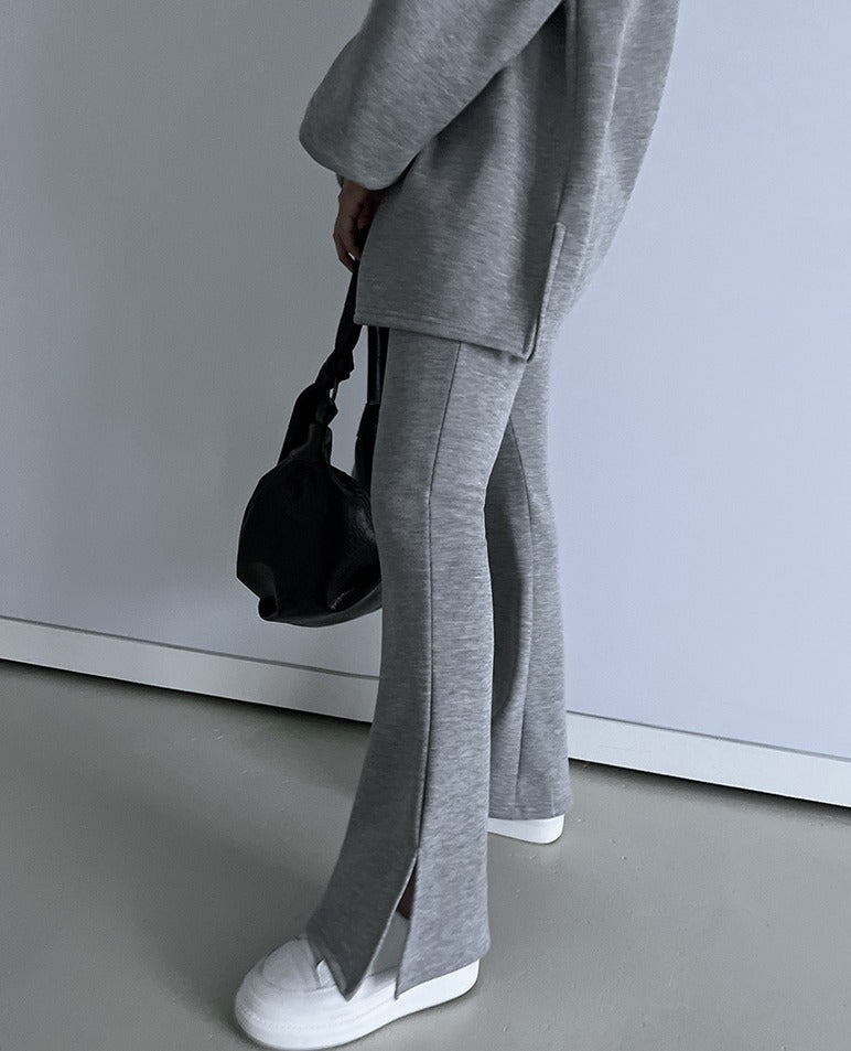 バルーンスリーブ スウェット スリム フレア パンツ SET 起毛