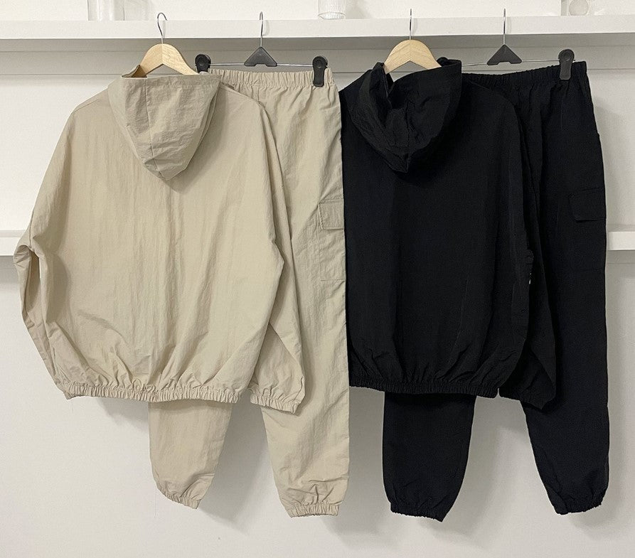 フード パーカー トラック パンツ カジュアル セットアップ