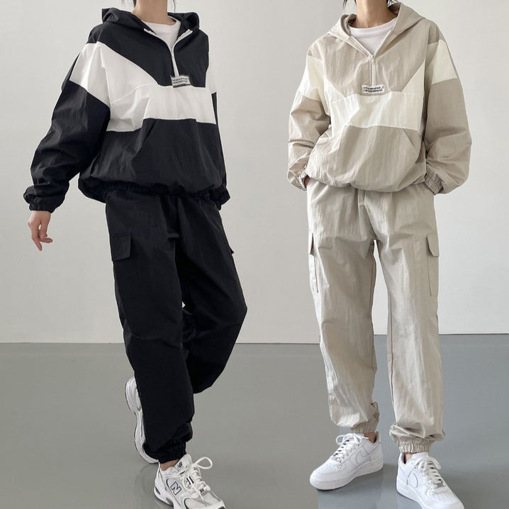 フード パーカー トラック パンツ カジュアル セットアップ